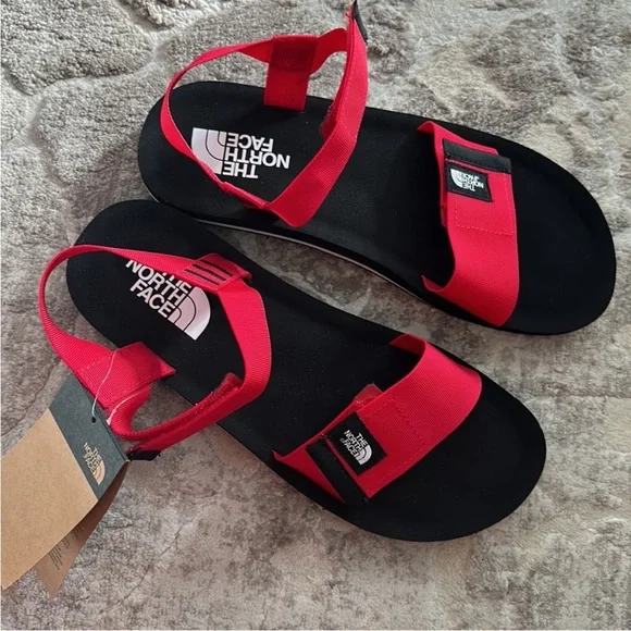 New The North Face Skeena Sandal Red/TNF Black Size 12 - Picture 4 of 4